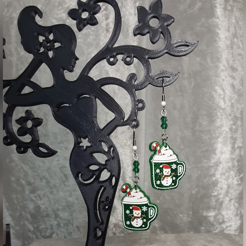 Handmade Hot Cocoa Mugs Earrings